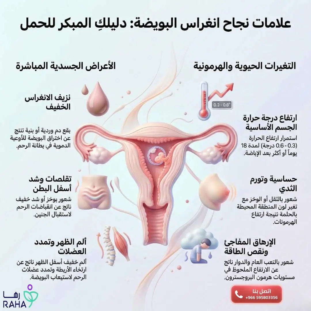أعراض انغراس البويضة بالتفصيل